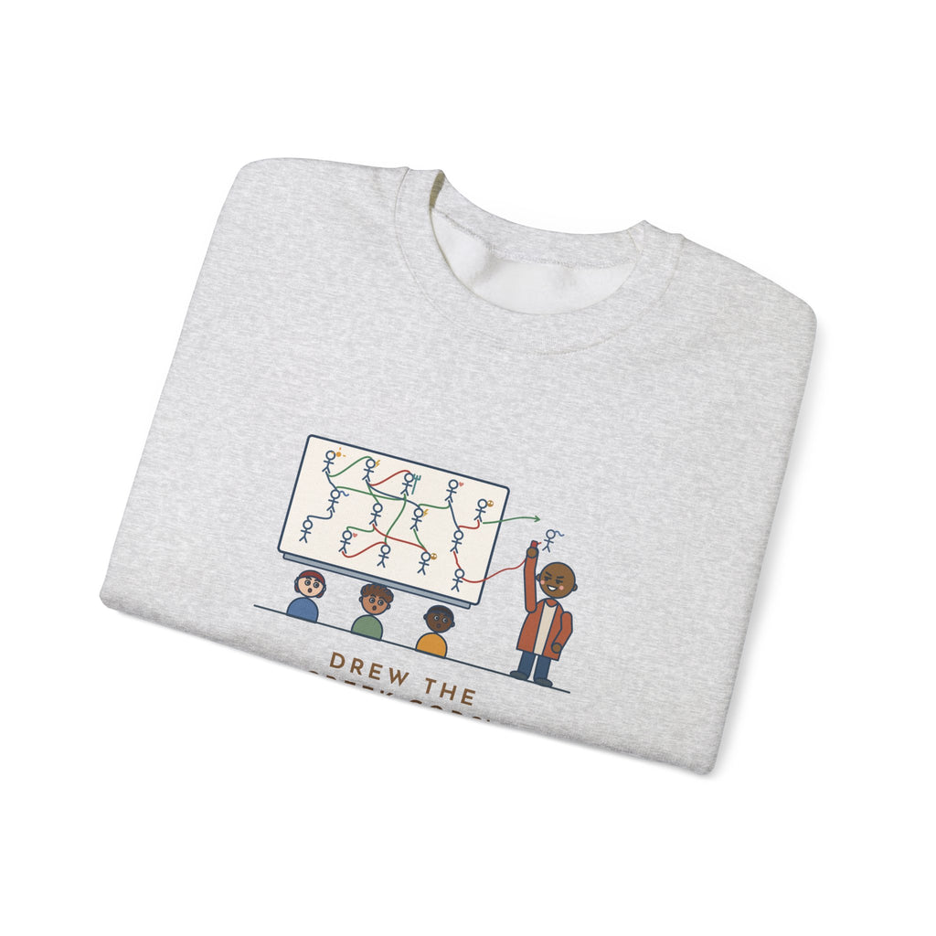 Mythology Teacher Crewneck Sweatshirt - Greek Gods Family Tree Ran Out of Whiteboard