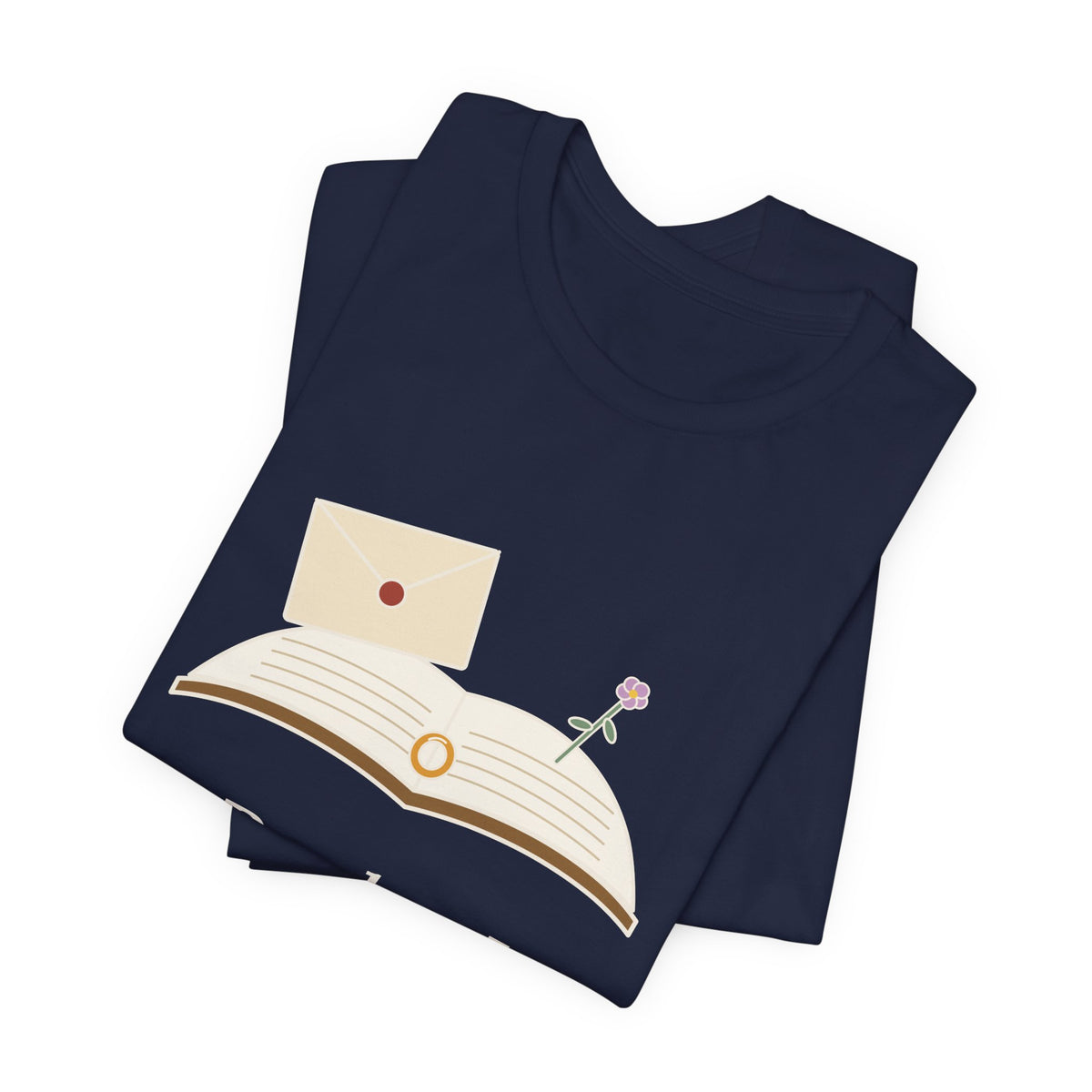 Brontë Quote T-Shirt, Reader, I Married Him, Wedding Letter and Ring Tee