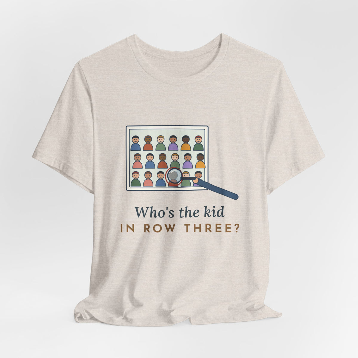 Yearbook Adviser T-Shirt - Who's the Kid in Row Three? Funny Yearbook Tee