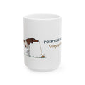 Large 15oz German Shorthaired Pointer Mug - Pointing at a Leaf. Very Seriously.