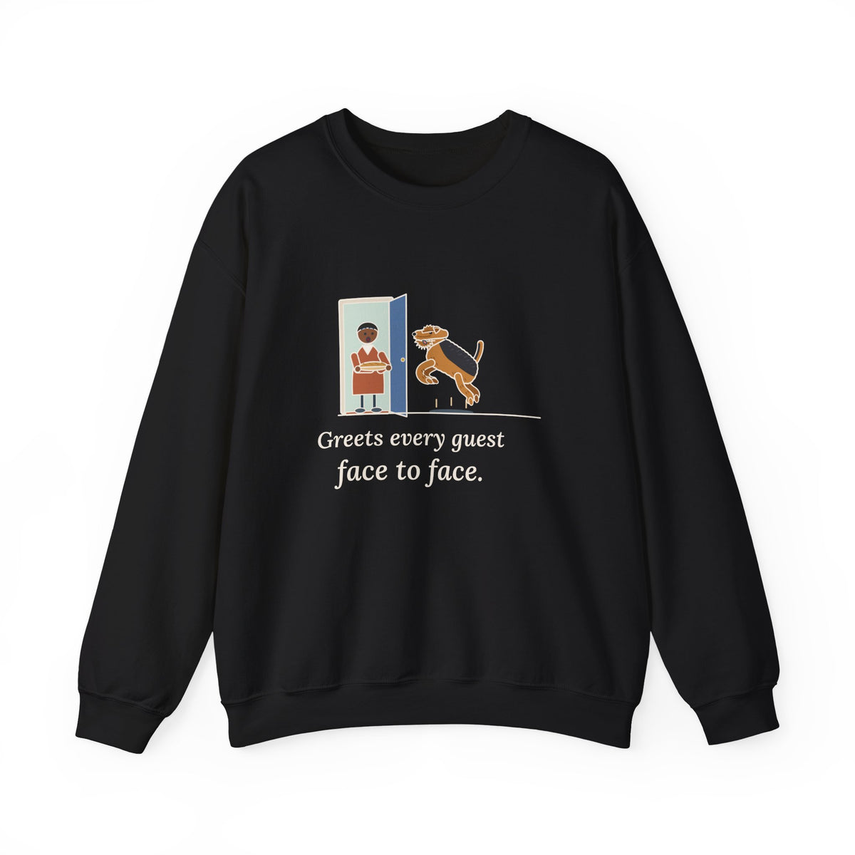 Airedale Terrier Crewneck Sweatshirt - Front Door Greeter Dog Lover Gift