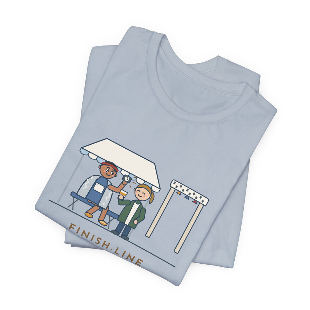 Marathon Medical Tent Nurse T-Shirt - He Asked About His Time First Finish Line Nurse Tee