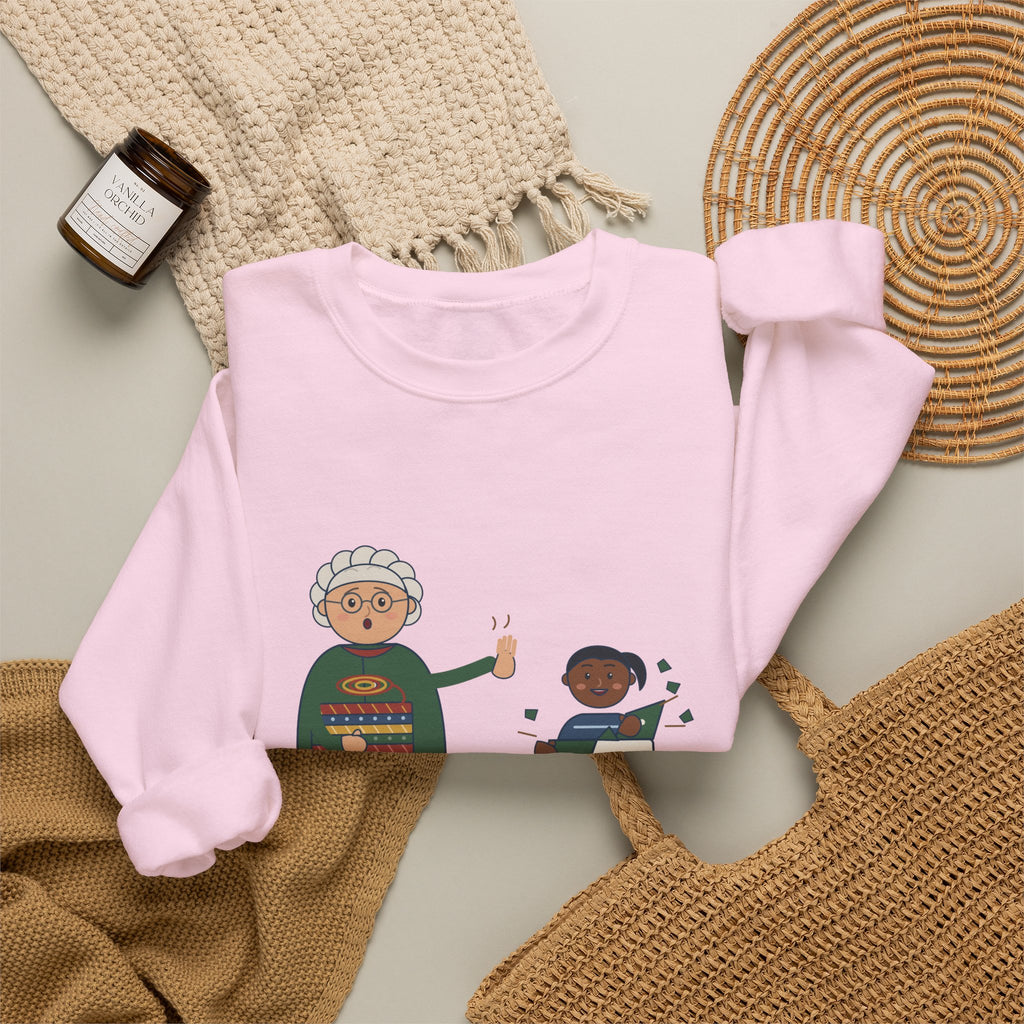 Grandma Christmas Crewneck Sweatshirt - Unwrap Carefully. I'm Reusing That Paper.