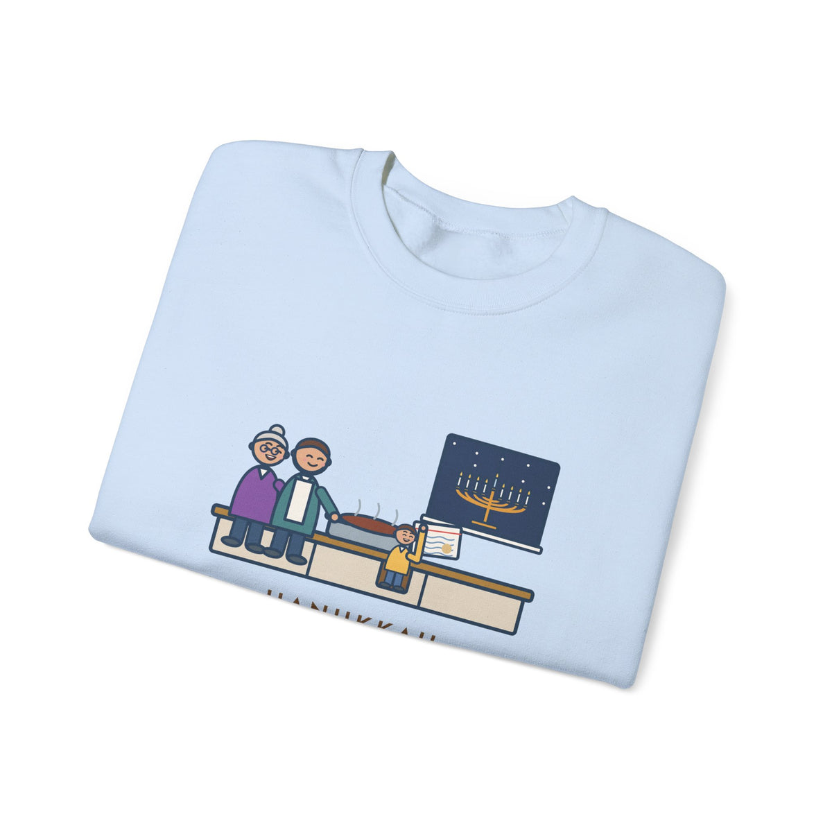 Hanukkah Brisket Sweatshirt, Grandma's Recipe, Three Generations, the Same Index Card, Funny Recipe Card Crewneck