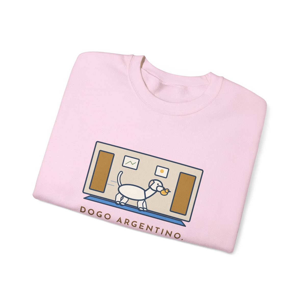 Dogo Argentino Sweatshirt, One Hundred Pounds, Carries His Stuffed Duck to Every Room, Funny Hallway Parade Crewneck