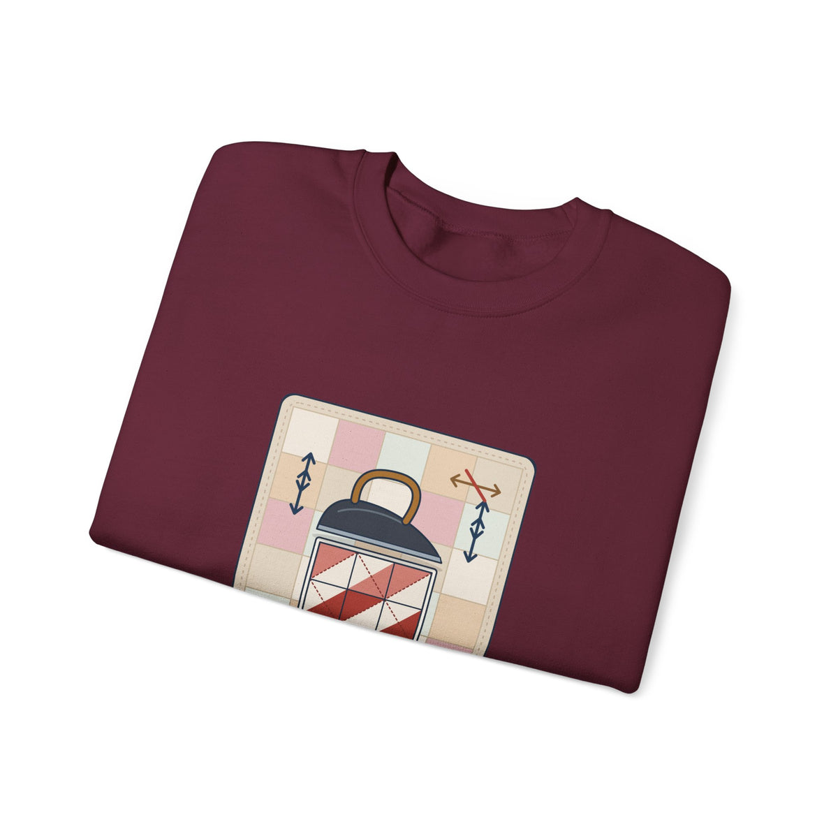 Quilting Crewneck Sweatshirt - Press, Don't Iron. Cozy Quilter Gift