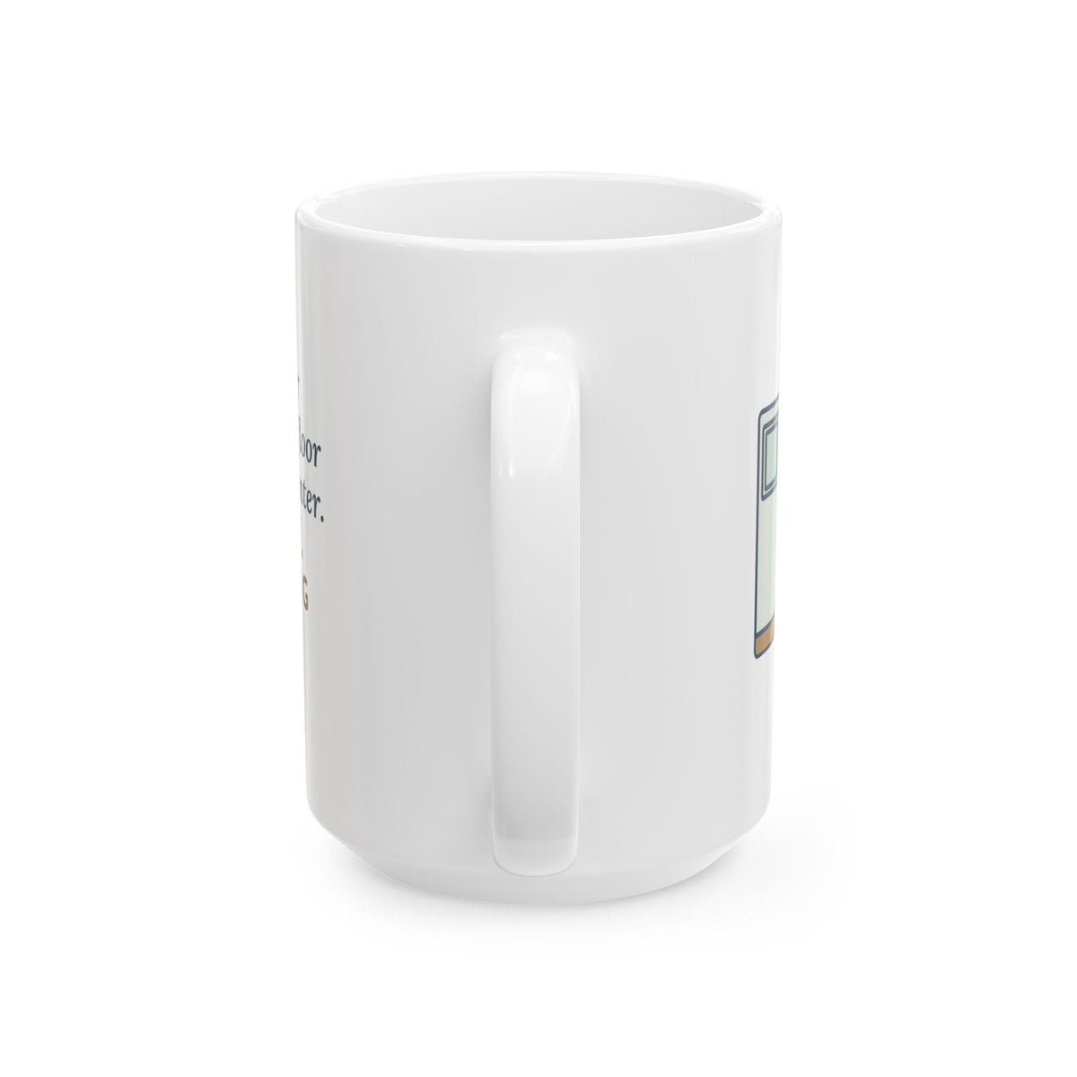 Floor to Kitchen Counter, Four Feet, No Running Start 15oz Mug, Large Funny Toy Fox Terrier Coffee Mug
