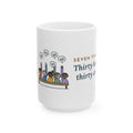 Large 4th Grade Teacher Mug 15oz - Seven Times Eight, Thirty Hands Up, Thirty Answers