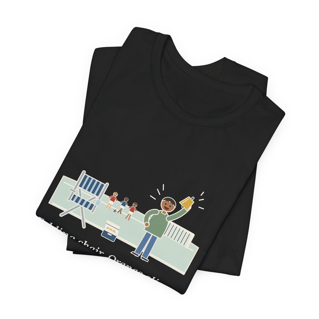 Folding Chair. Orange Slices. Loudest Voice on the Sideline. T-Shirt, Soccer Quote Tee with Sideline Parent