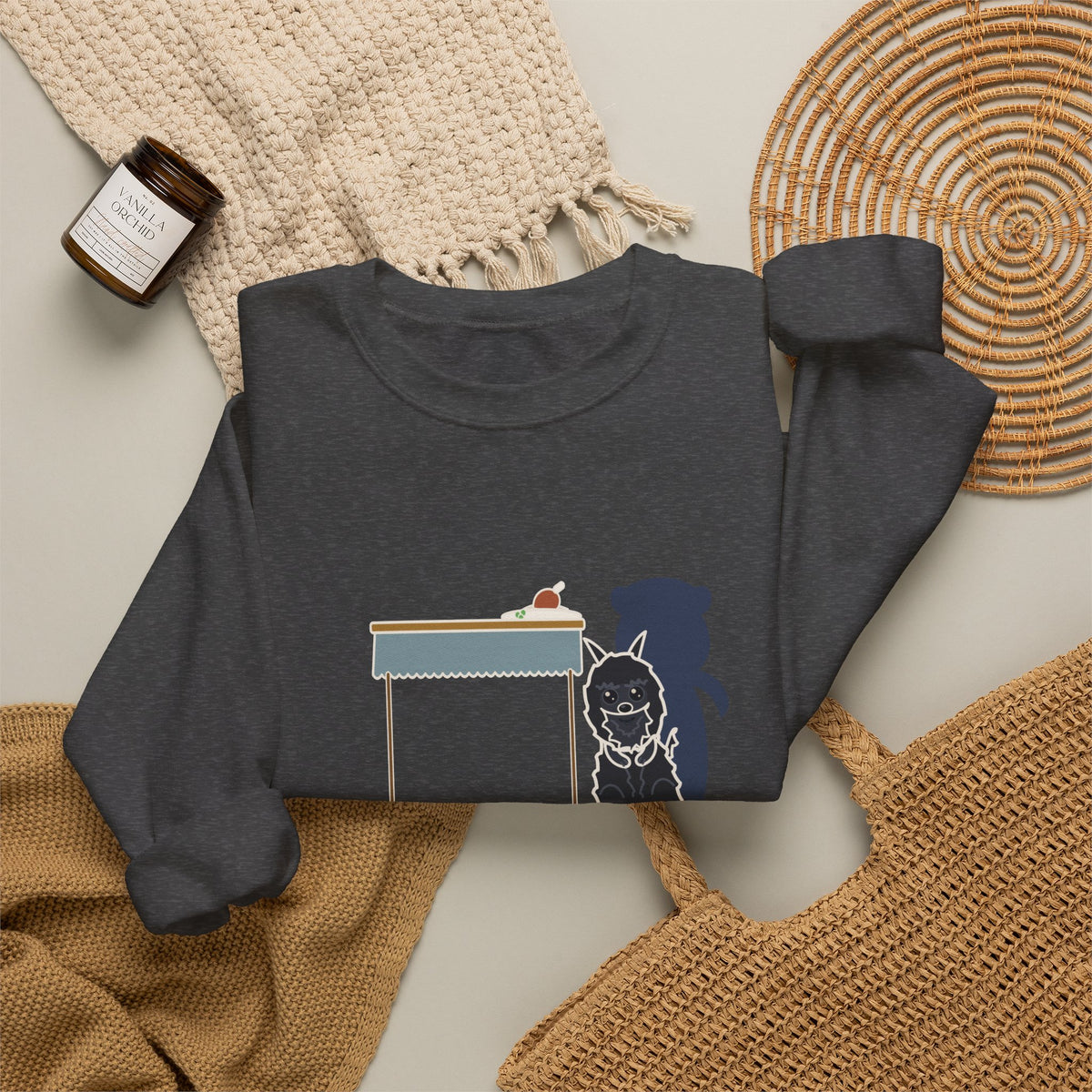 Affenpinscher Crewneck Sweatshirt - Sits Up at Dinner Like a Tiny Bear