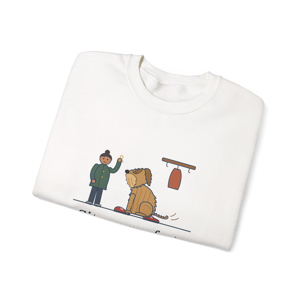 Briard Crewneck Sweatshirt - Sits on My Feet So I Can't Leave Shaggy Dog Owner Gift