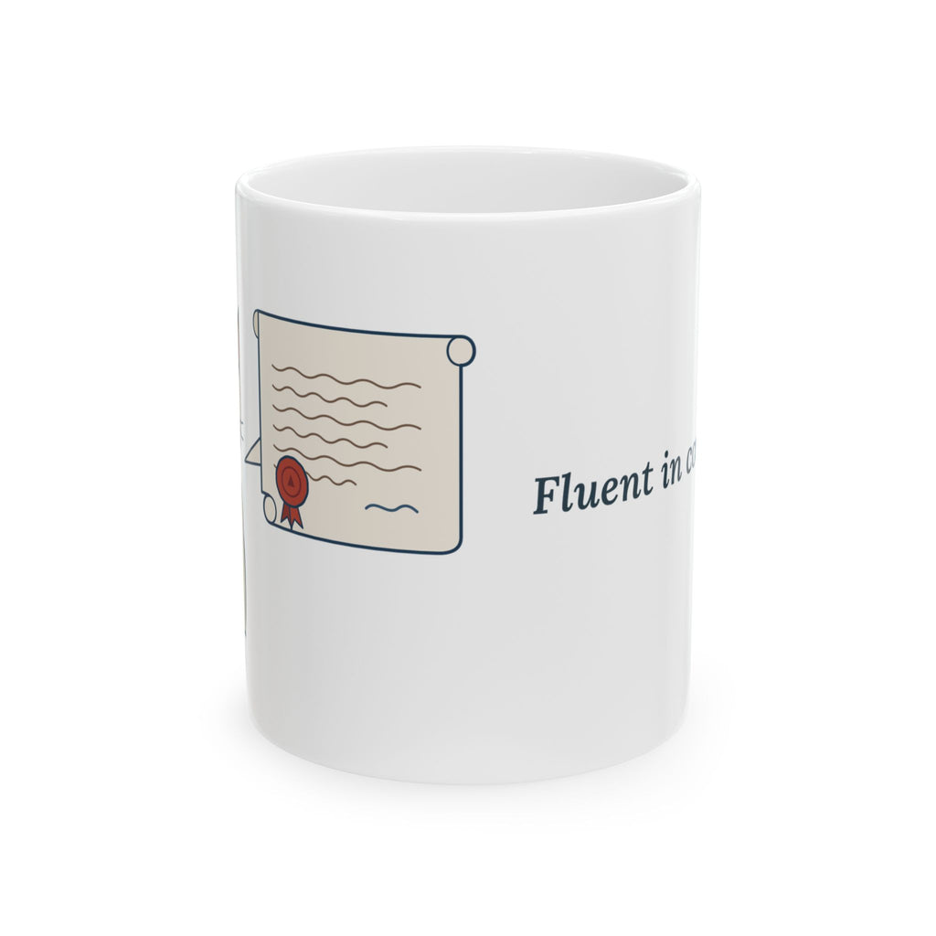 Siamese Cat Coffee Mug - Fluent in Complaint Funny Talkative Cat Owner Mug