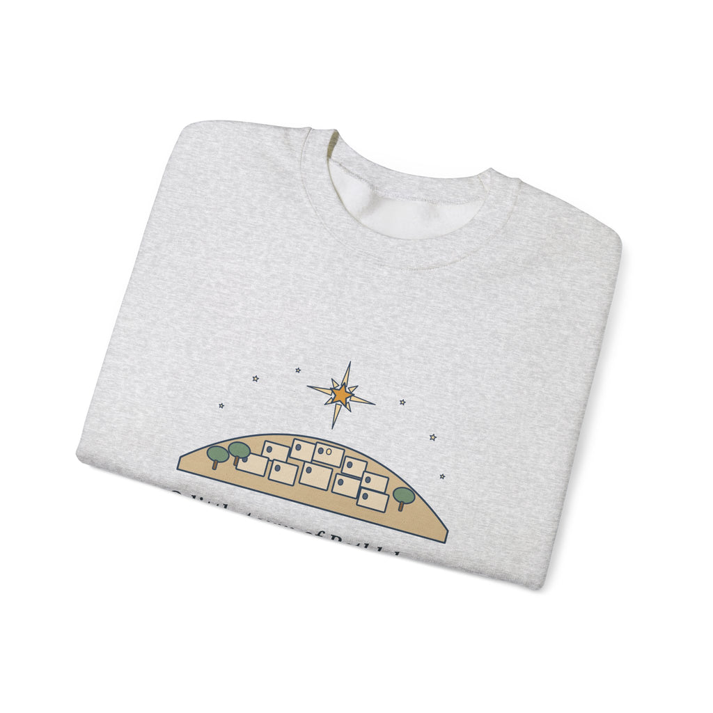 O Little Town of Bethlehem Sweatshirt, Christmas Brooks Quote Crewneck with Hill Town Star