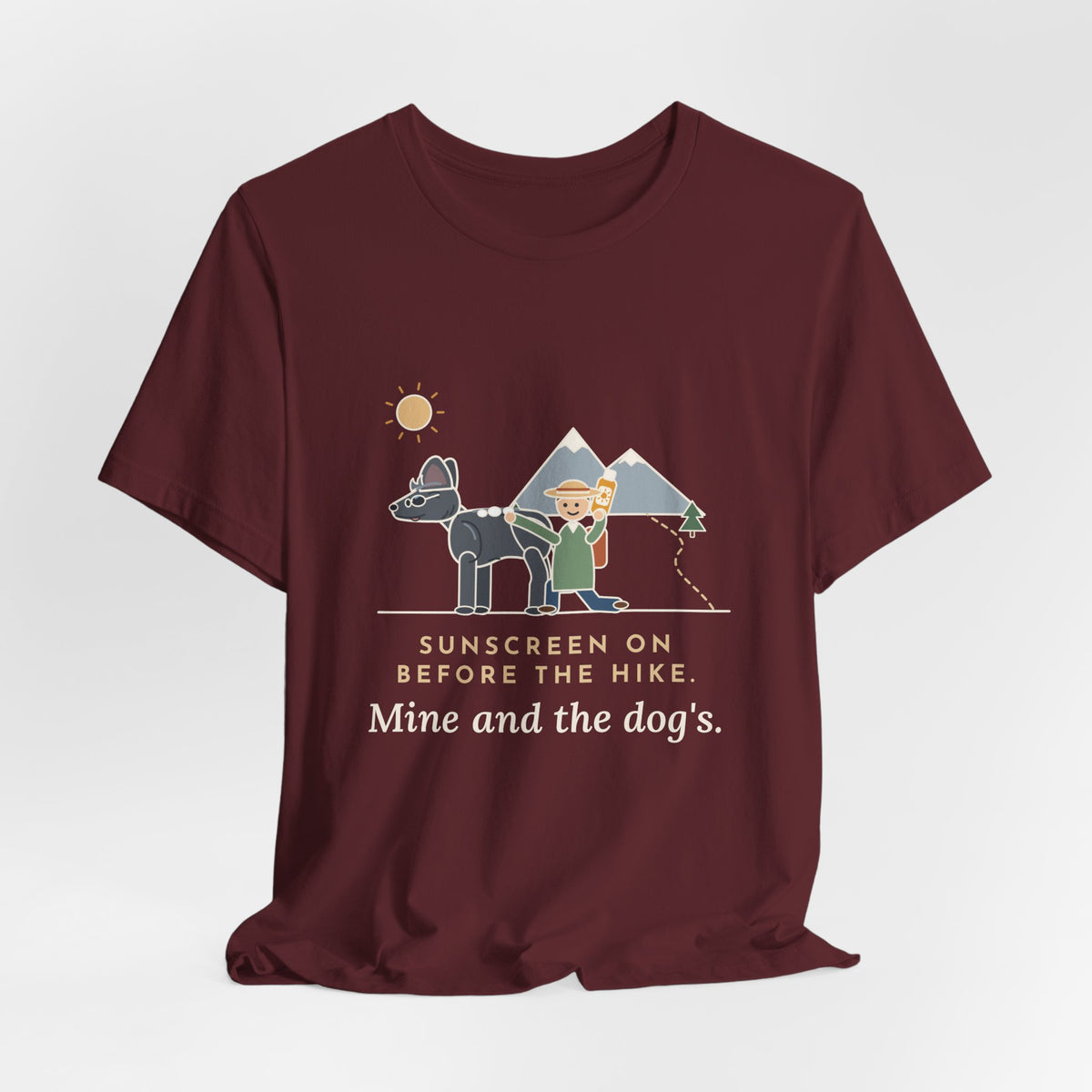 Xoloitzcuintli T-Shirt - Sunscreen On Before the Hike, Mine and the Dog's