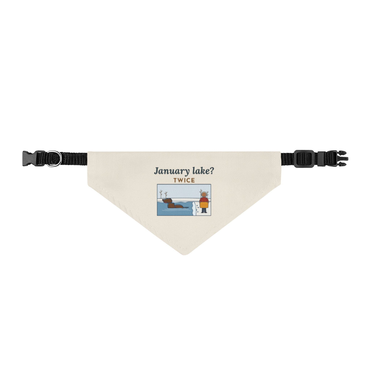 Chesapeake Bay Retriever Bandana, January Lake Twice, Clip-on Pet Bandana