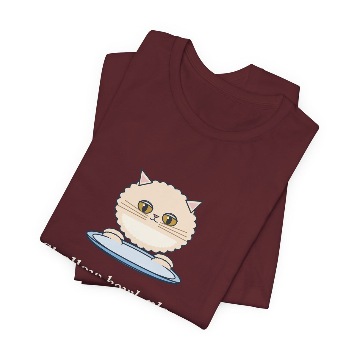 Persian Cat T-Shirt - Shallow Bowl, Please. My Face Is Flat. Flat-Faced Cat Tee