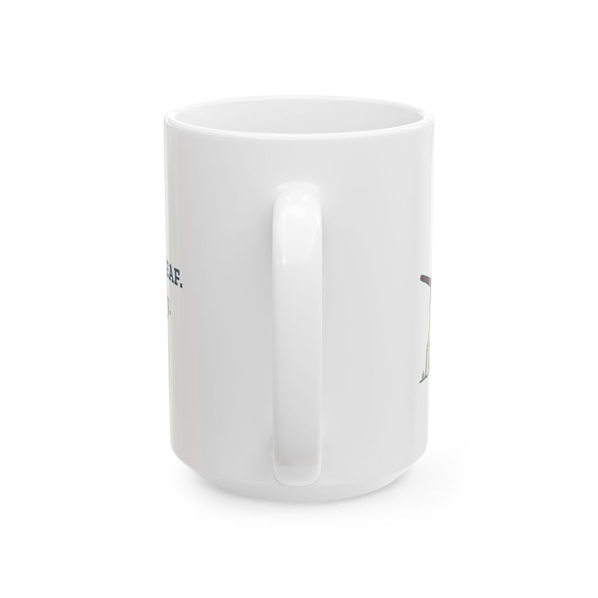 Large 15oz German Shorthaired Pointer Mug - Pointing at a Leaf. Very Seriously.