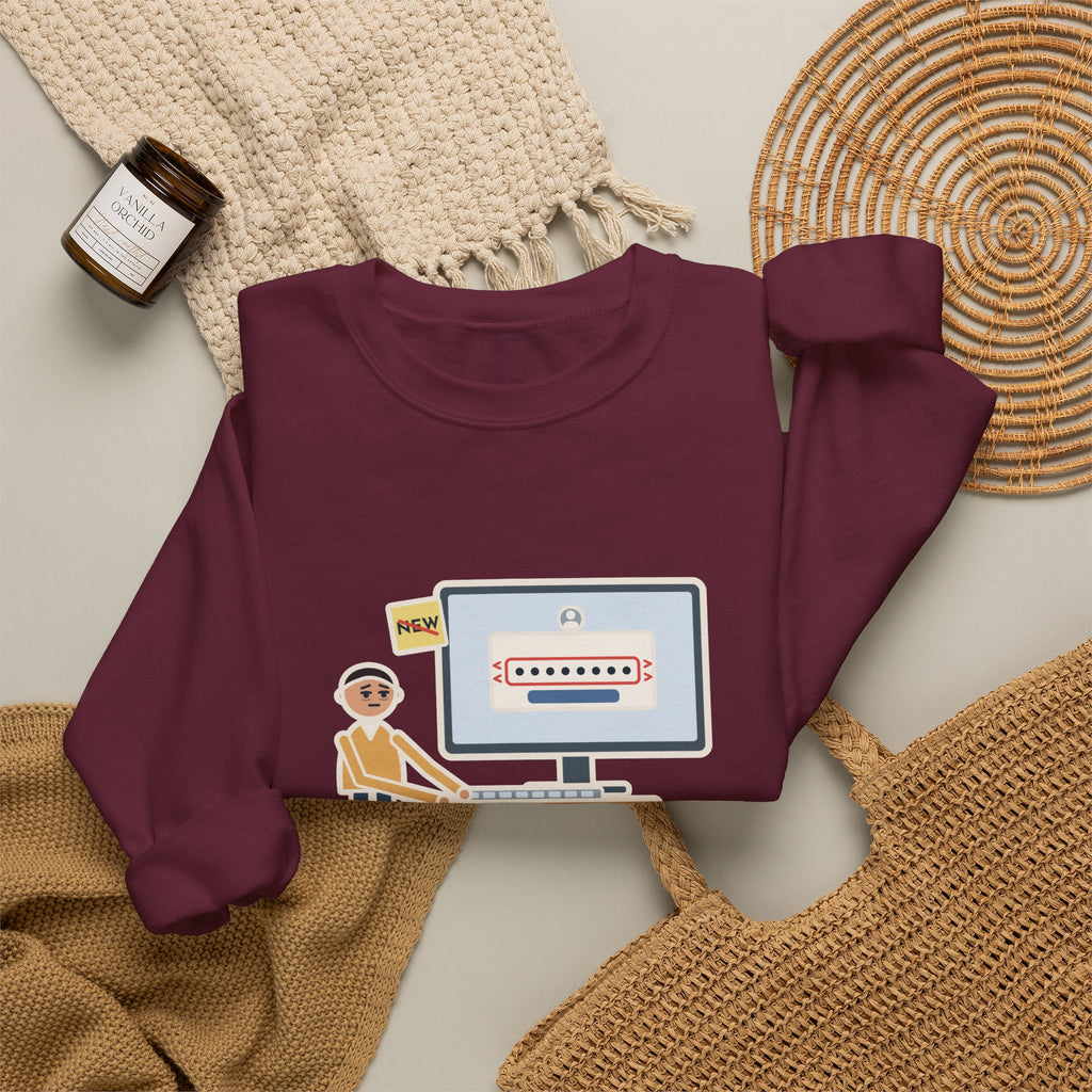 Password Sweatshirt, Changed It, Typed the Old One All Week, Funny Sign-In Box Crewneck