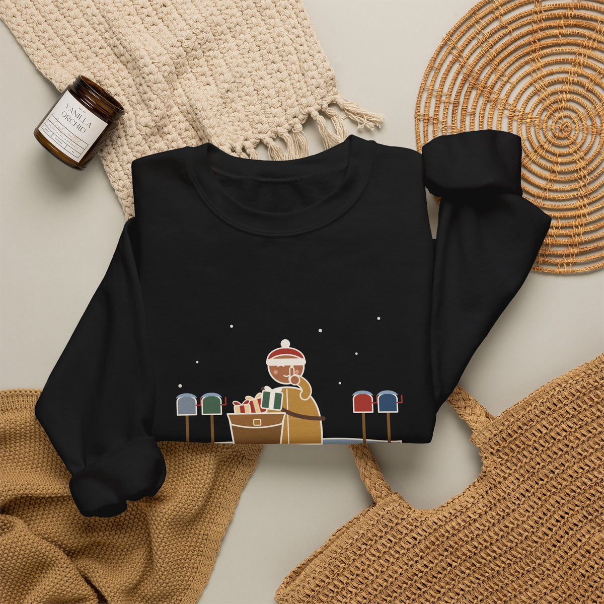 Mail Carrier Christmas Crewneck Sweatshirt - I Know Every Gift on Your List. I'm Not Telling