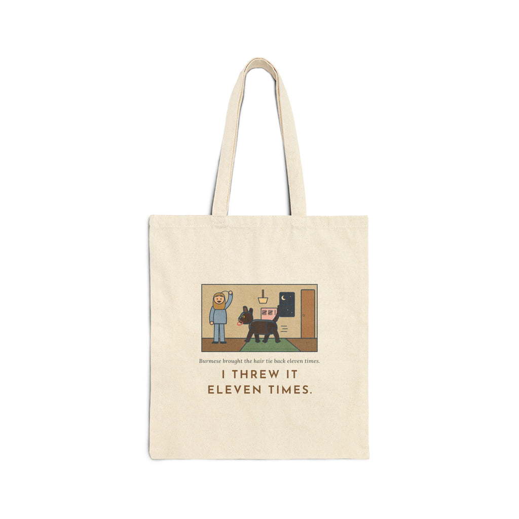 Burmese Cat Tote Bag, Brought the Hair Tie Back Eleven Times, Hallway Fetch
