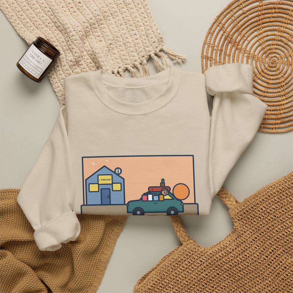 Saturday Errand Sweatshirt, The Plan Was One, Got Home at Six, Funny Driveway at Dusk Crewneck