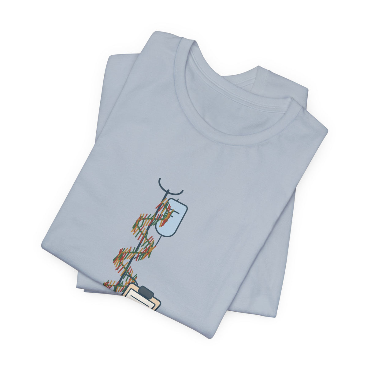 Funny Nurse Christmas T-Shirt - Tinsel on the IV Pole. Infection Control Has Notes. Nursing Tee