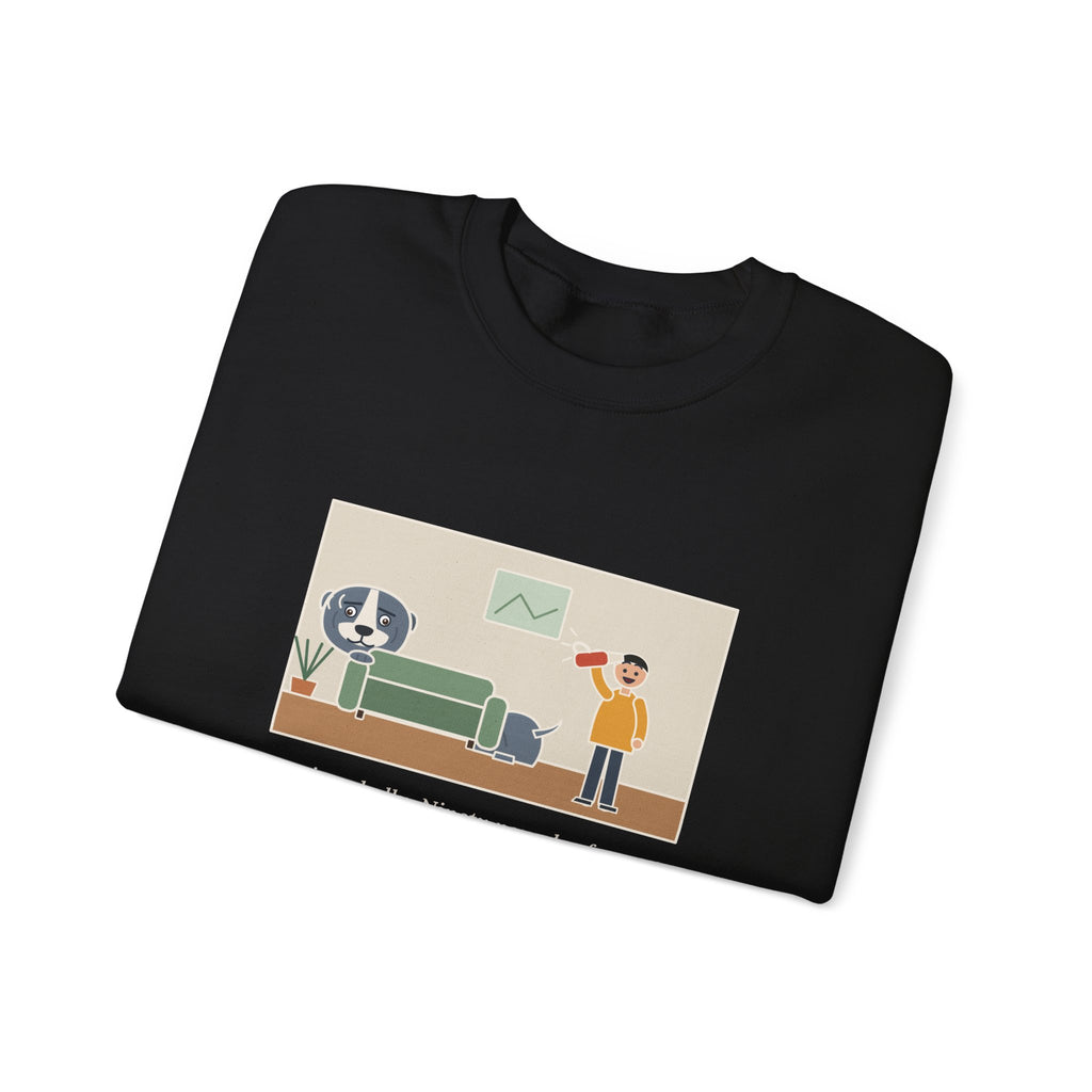 American Bully Sweatshirt, Ninety Pounds of Muscle, Runs from the Handheld Vacuum, Funny Couch Hideout Crewneck