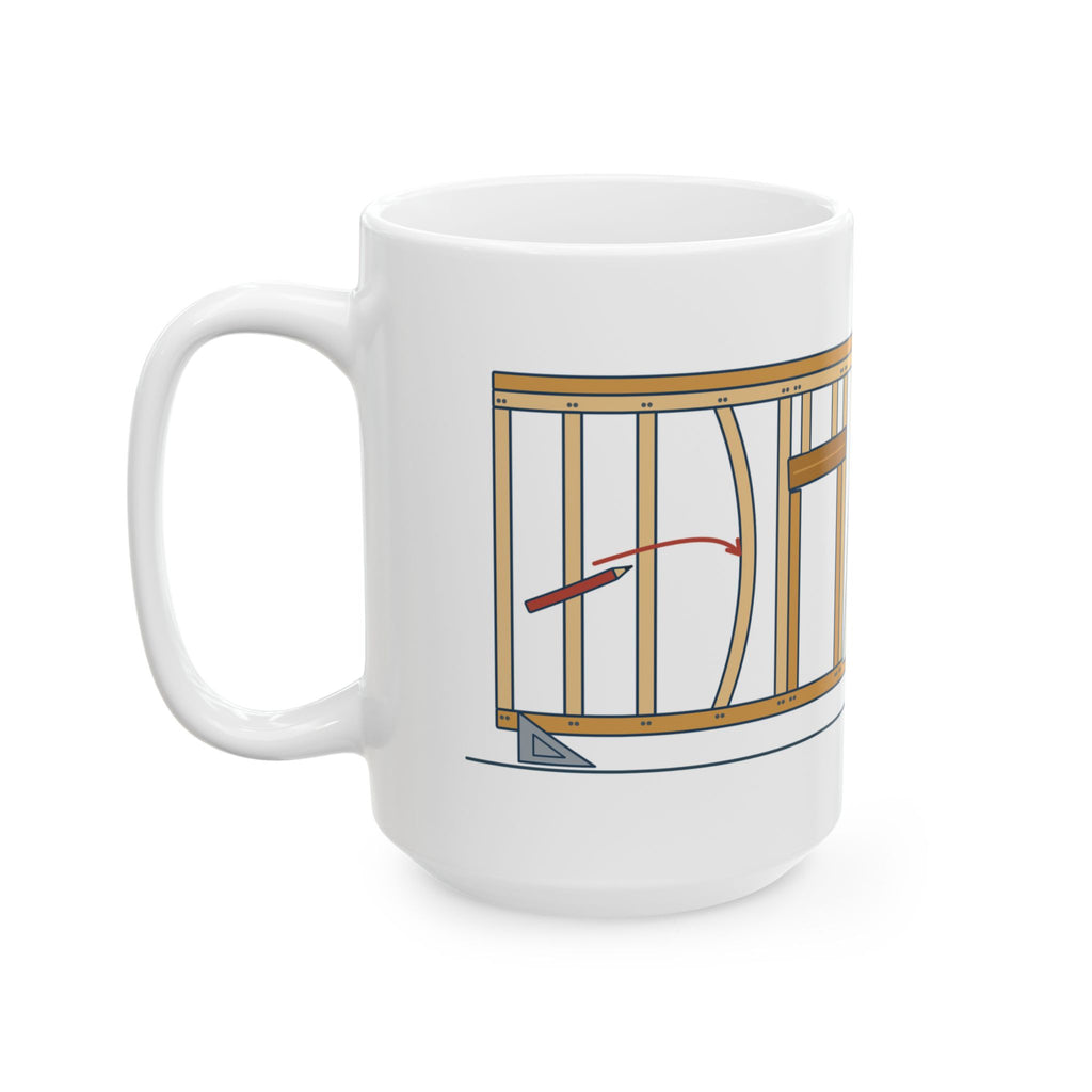 Large 15oz Carpenter Mug - The Drywall Guys Will Cover It. Framer Coffee Mug