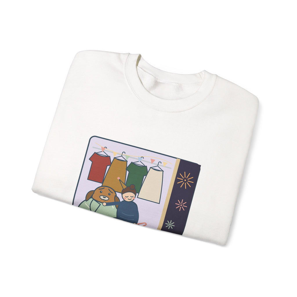 New Year 2027 Crewneck Sweatshirt - Rang in 2027 in the Closet with the Dog, Dog Mom and Dad Gift