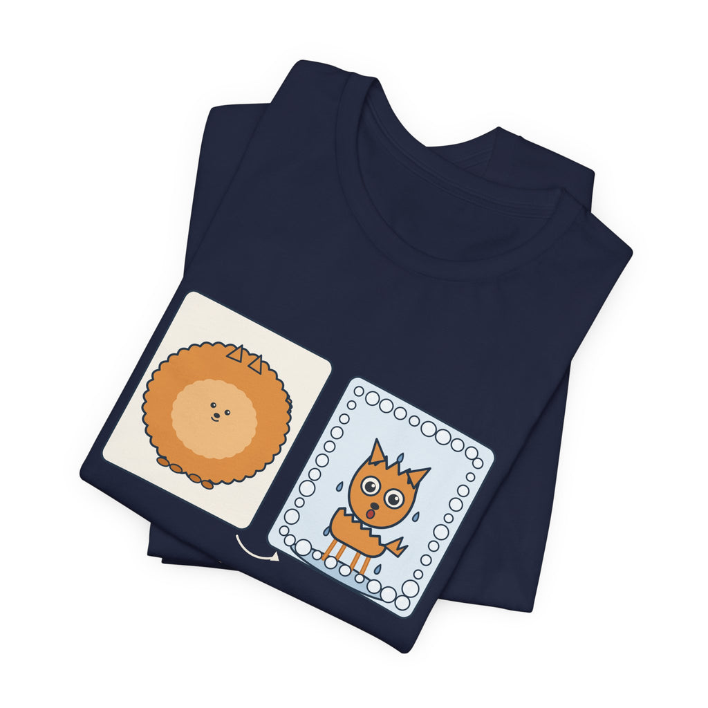 Pomeranian T-Shirt - Under All This Fluff: A Very Small Dog. Funny Pom Bath Day Tee