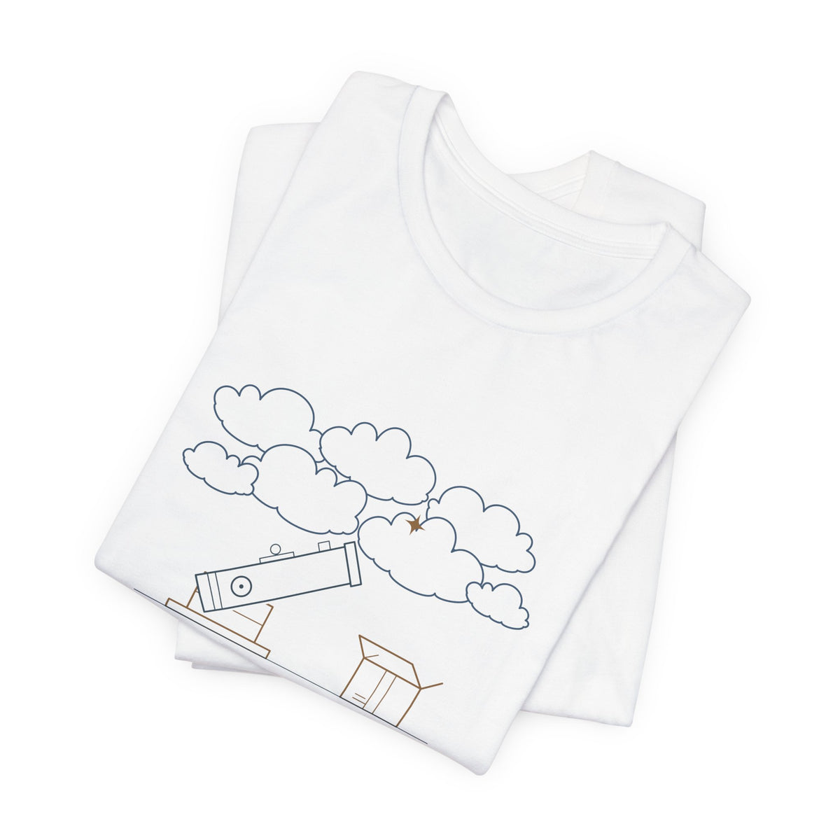 Amateur Astronomy T-Shirt - Bought a New Telescope, Sorry About the Clouds Funny Stargazer Tee
