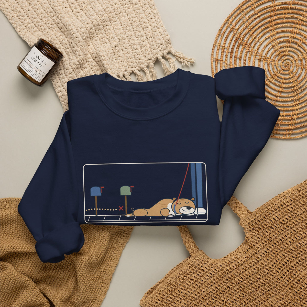 Bulldog-Type Dog Crewneck Sweatshirt - Walk Ended at the Second Mailbox. Bulldog Owner Gift