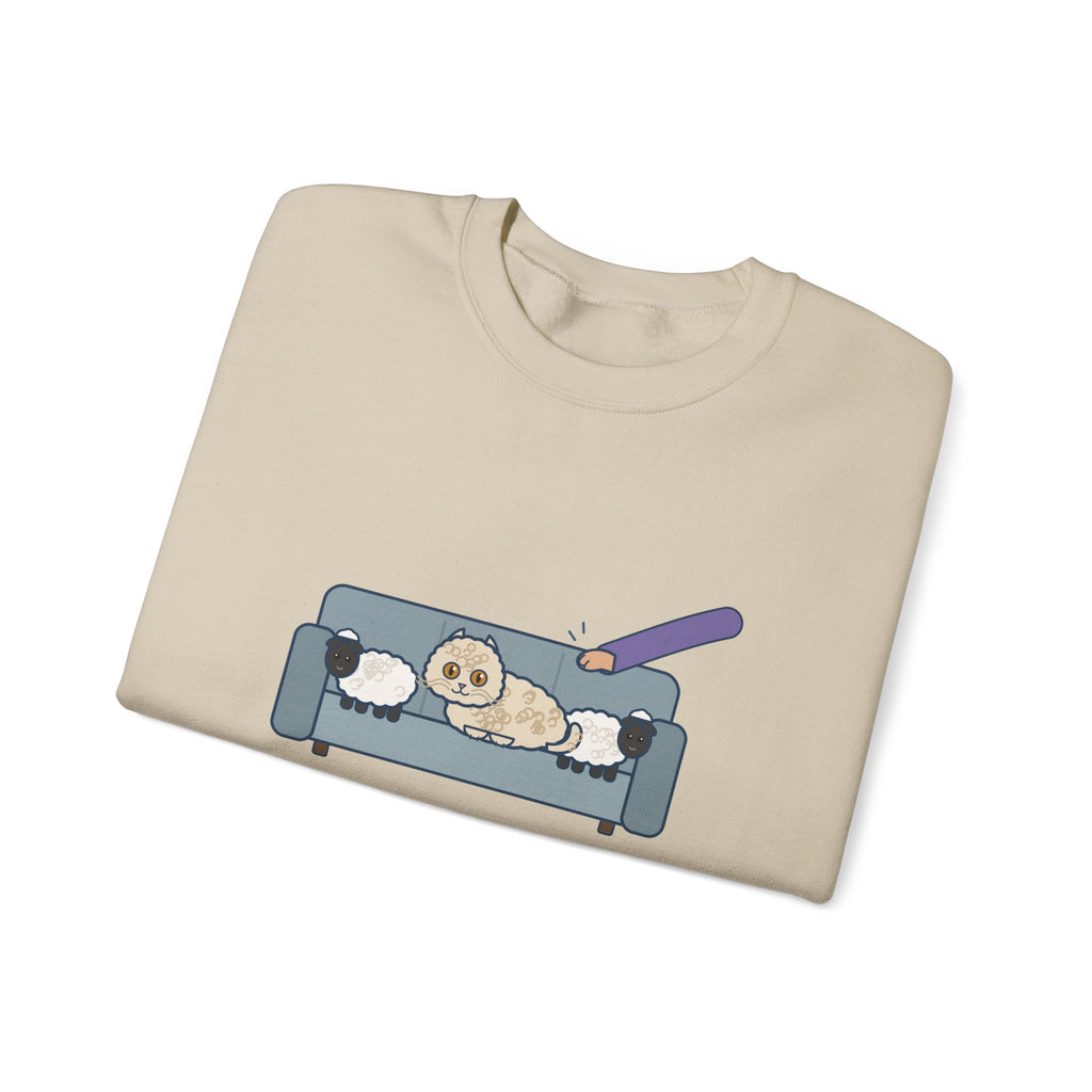 Selkirk Rex Crewneck Sweatshirt - Mistaken for a Stuffed Sheep