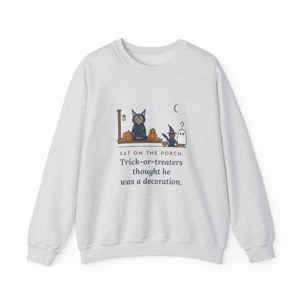Lykoi Cat Crewneck Sweatshirt - Trick-or-Treaters Thought He Was a Decoration
