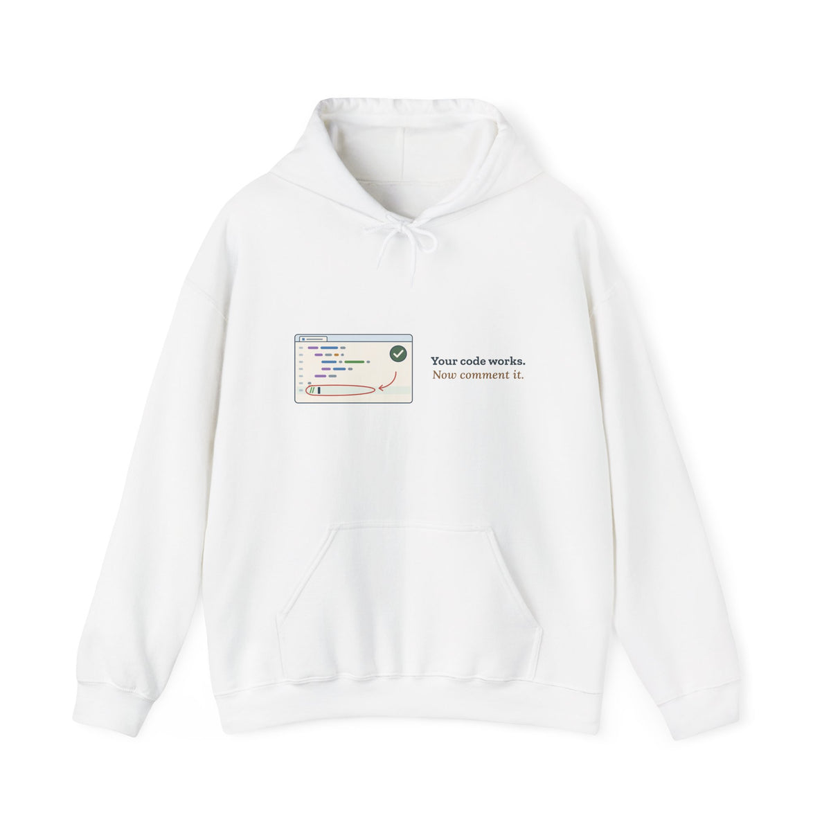 Computer Science Teacher Hoodie - Your Code Works. Now Comment It. Coding Teacher Gift