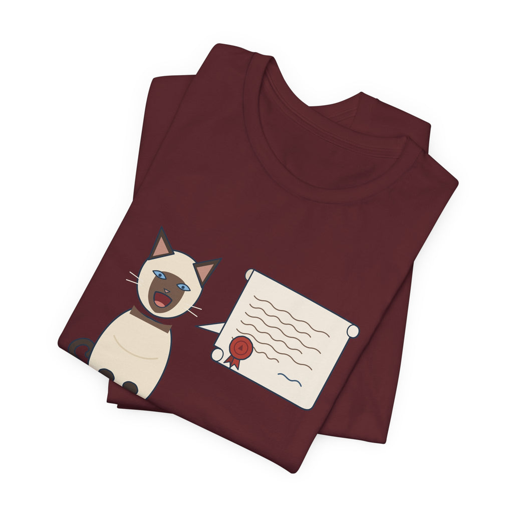 Siamese Cat T-Shirt - Fluent in Complaint Seal Point Cat Lover Tee