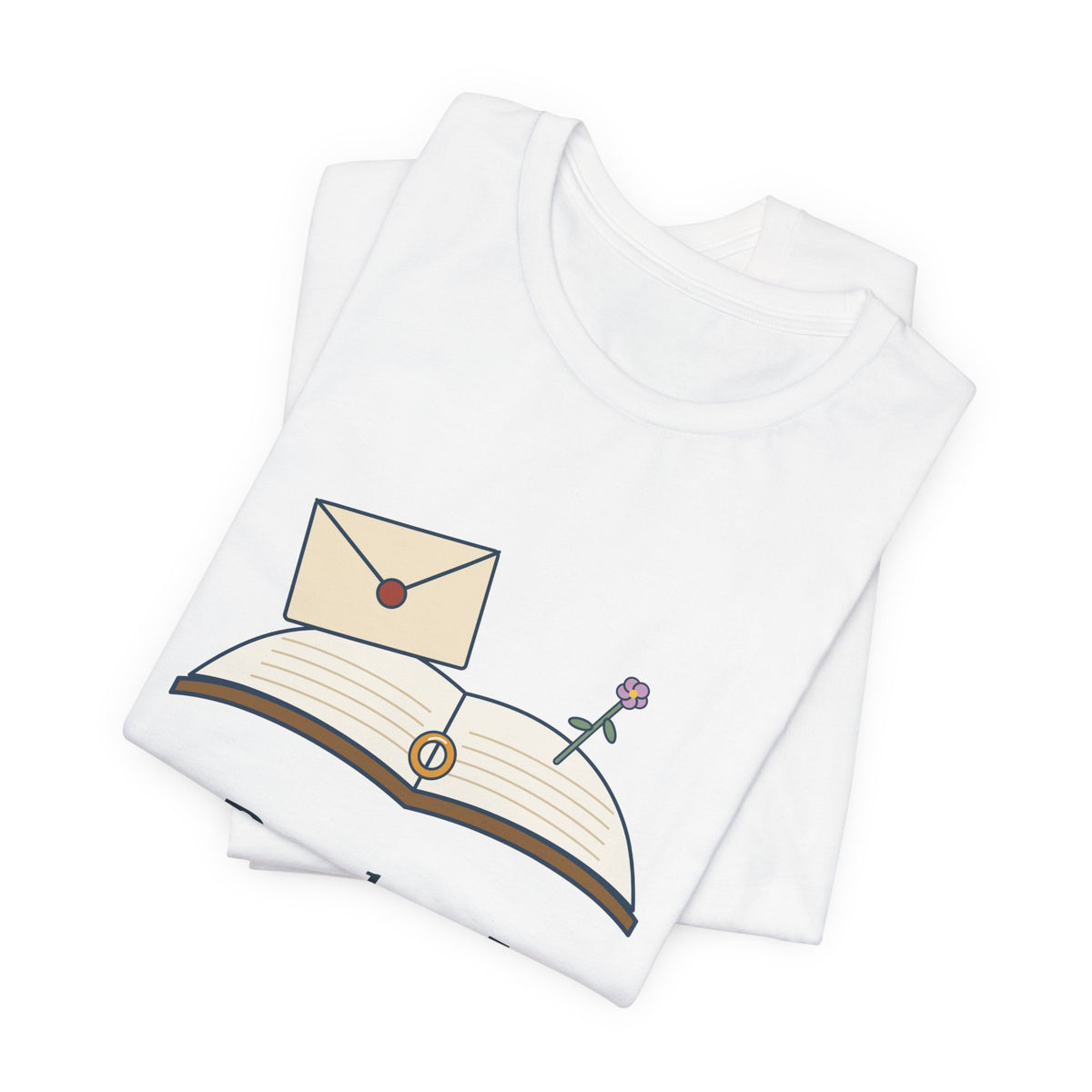 Brontë Quote T-Shirt, Reader, I Married Him, Wedding Letter and Ring Tee