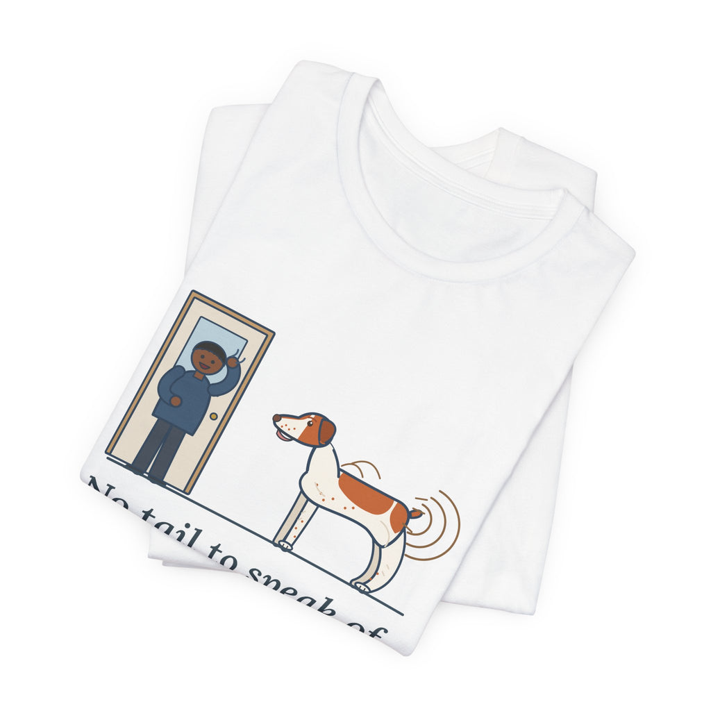 Brittany Dog T-Shirt - No Tail to Speak Of. Wags From the Shoulders Back.