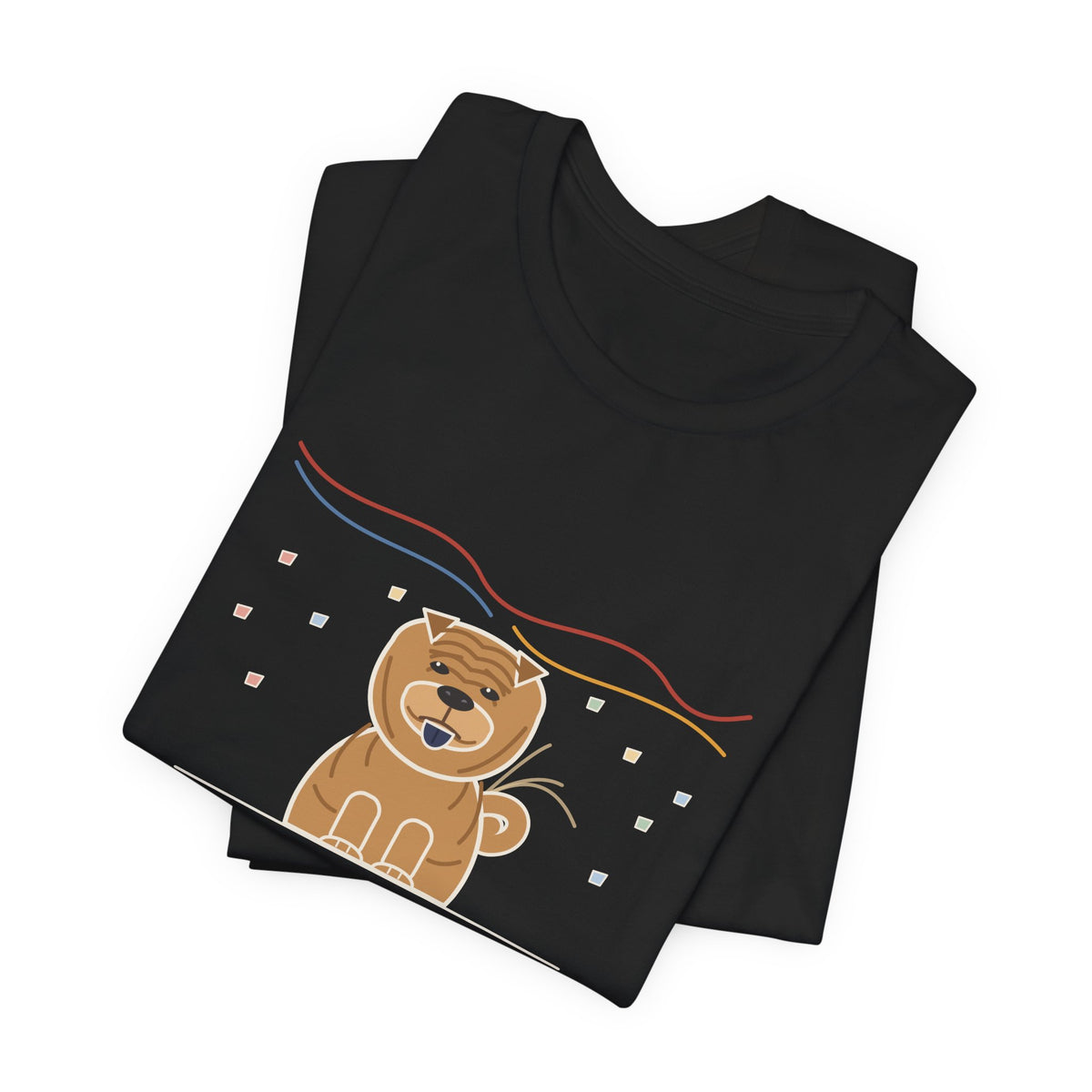 Shar-Pei T-Shirt - Happiest Dog in the House, Face Says Otherwise Funny Wrinkle Dog Tee