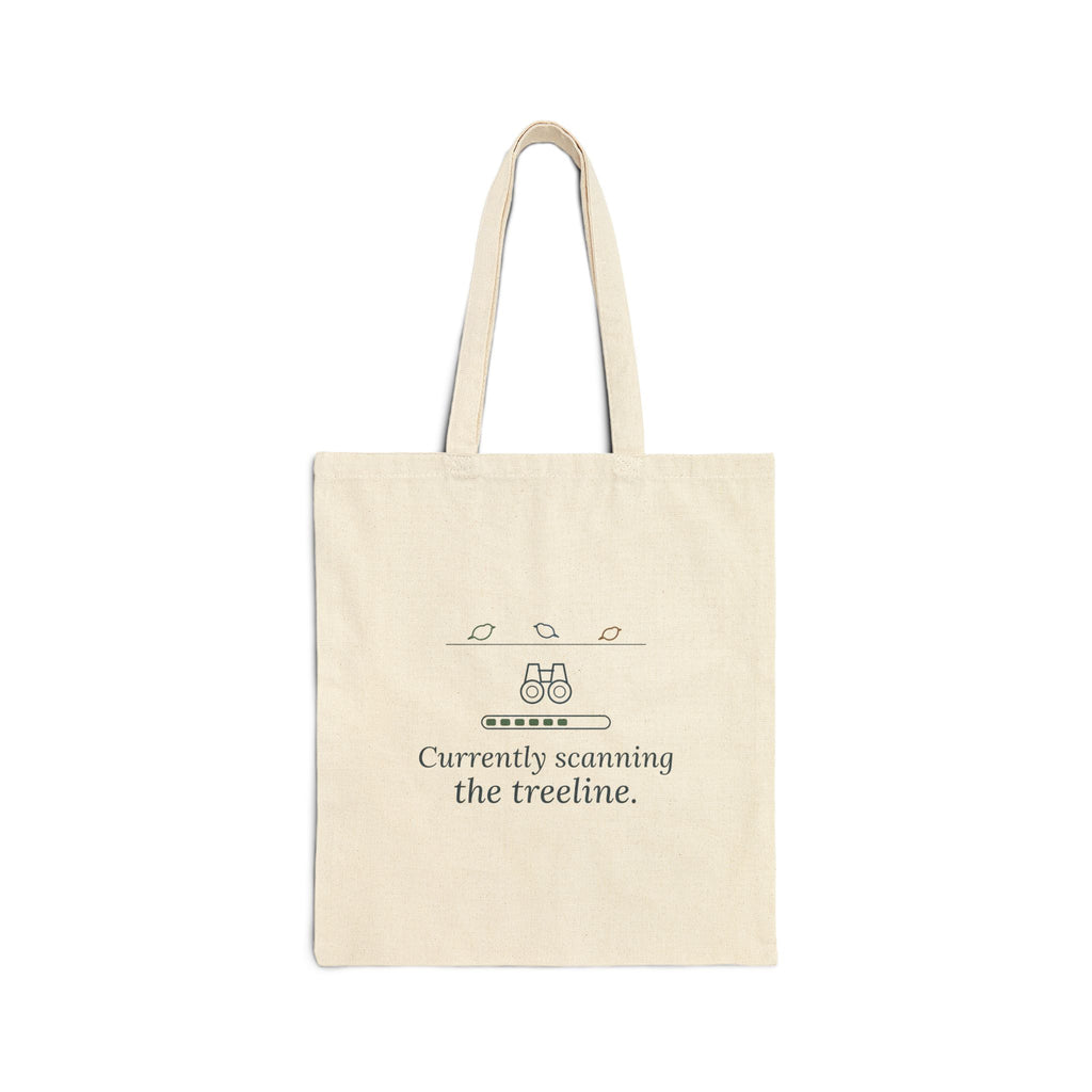 Birding Tote Bag - Currently Scanning the Treeline. Field Guide and Binocular Tote