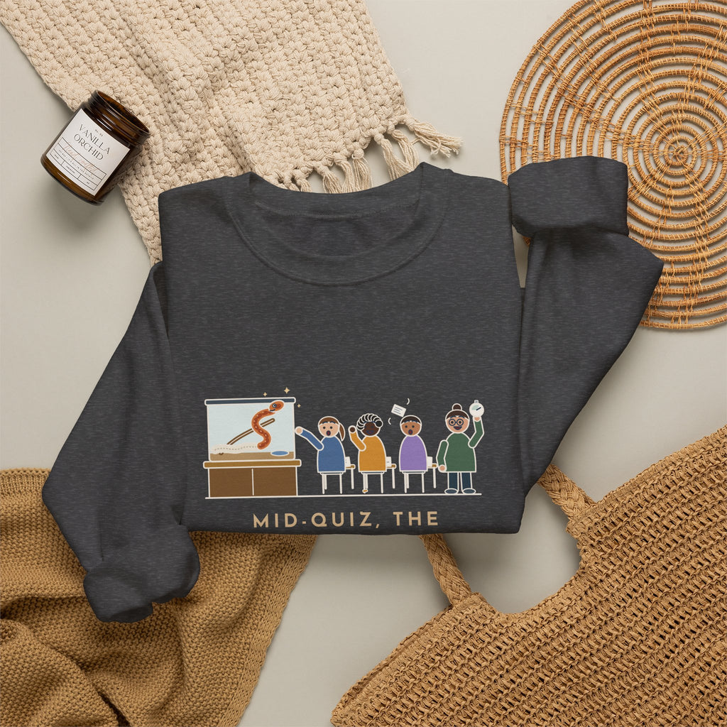 Zoology Teacher Crewneck Sweatshirt - Class Snake Shed During the Quiz