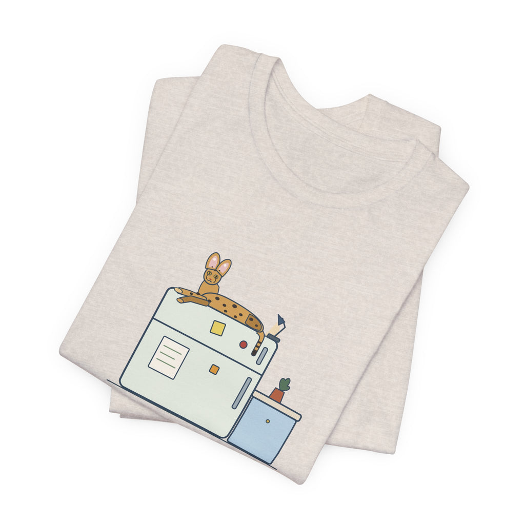 Savannah Cat T-Shirt - Top of the Fridge: Savannah Cat Headquarters, Funny Cat Owner Tee