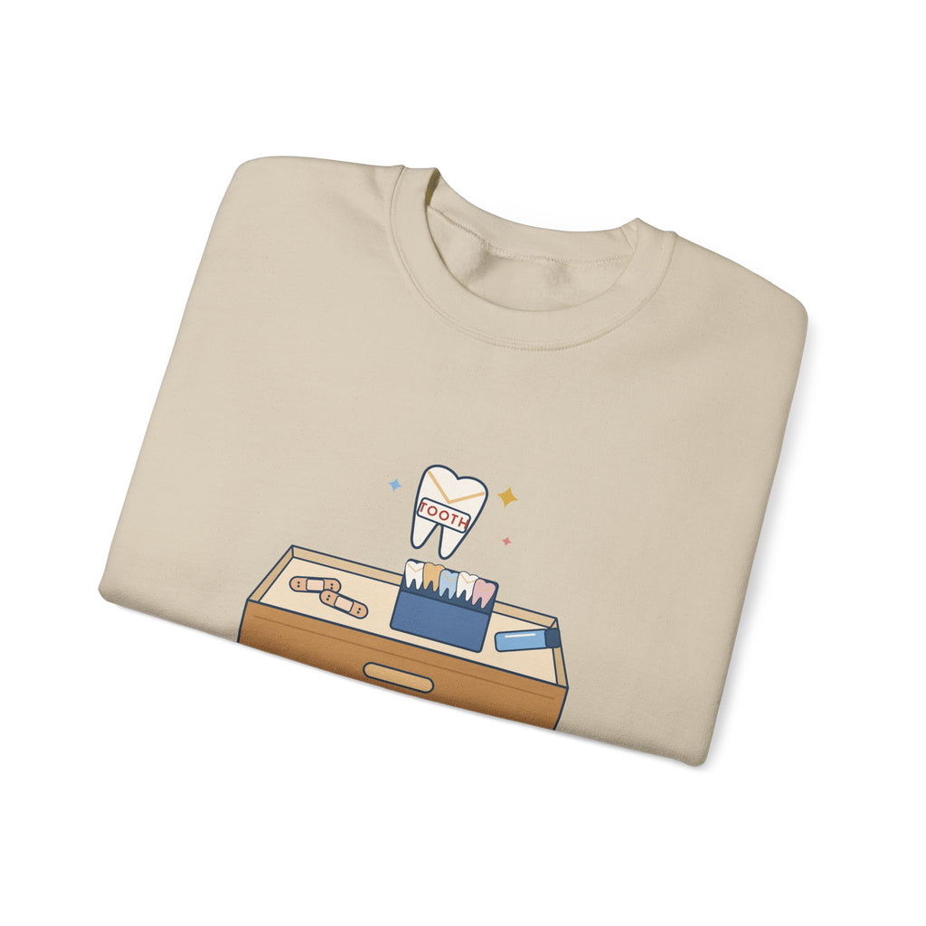 1st and 2nd Grade Teacher Crewneck Sweatshirt - Tooth Fell Out? I Have an Envelope for That