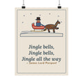 Pierpont Quote Poster, Sleigh Bells in the Snow, Christmas One-Horse Sleigh Wall Art