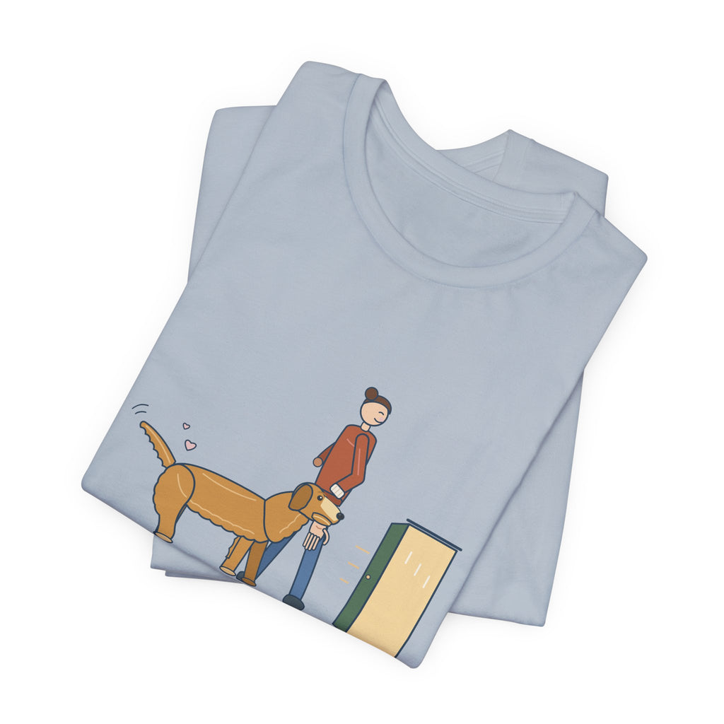 Golden Retriever T-Shirt - Walks Me Inside by the Wrist. Soft-Mouth Golden Tee