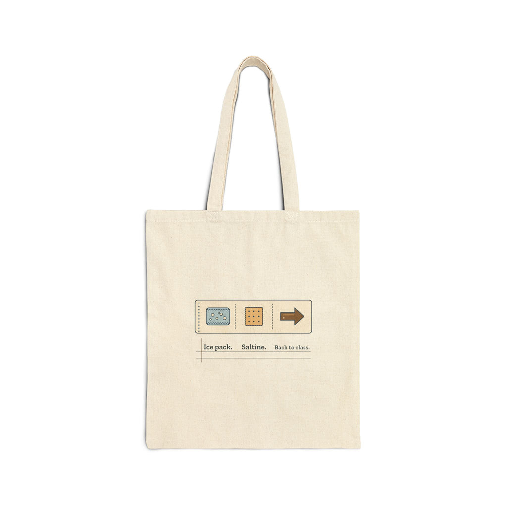 School Nurse Tote Bag - Ice Pack. Saltine. Back to Class. Gift Tote