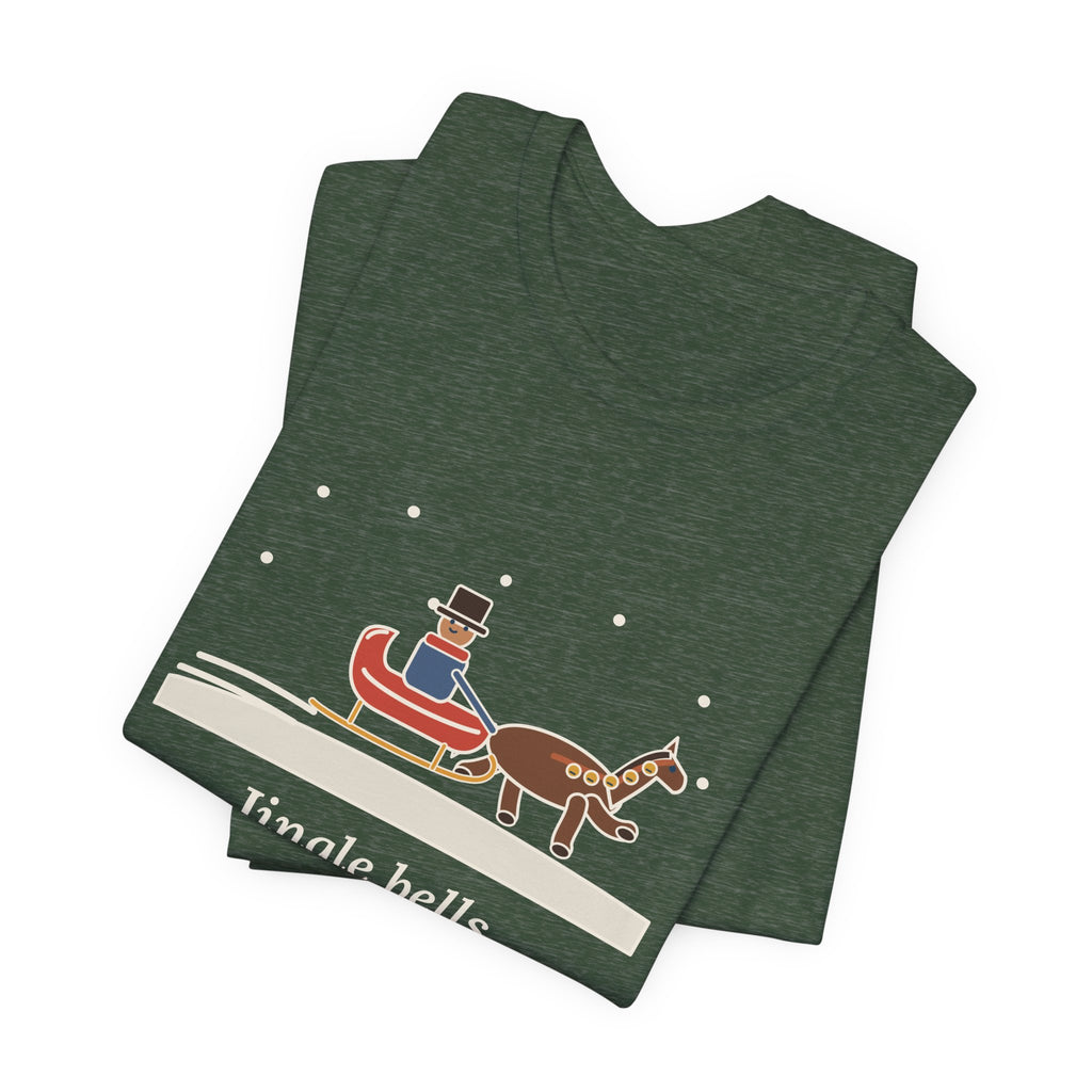 Pierpont Quote T-Shirt, Sleigh Bells in the Snow, Christmas One-Horse Sleigh Tee