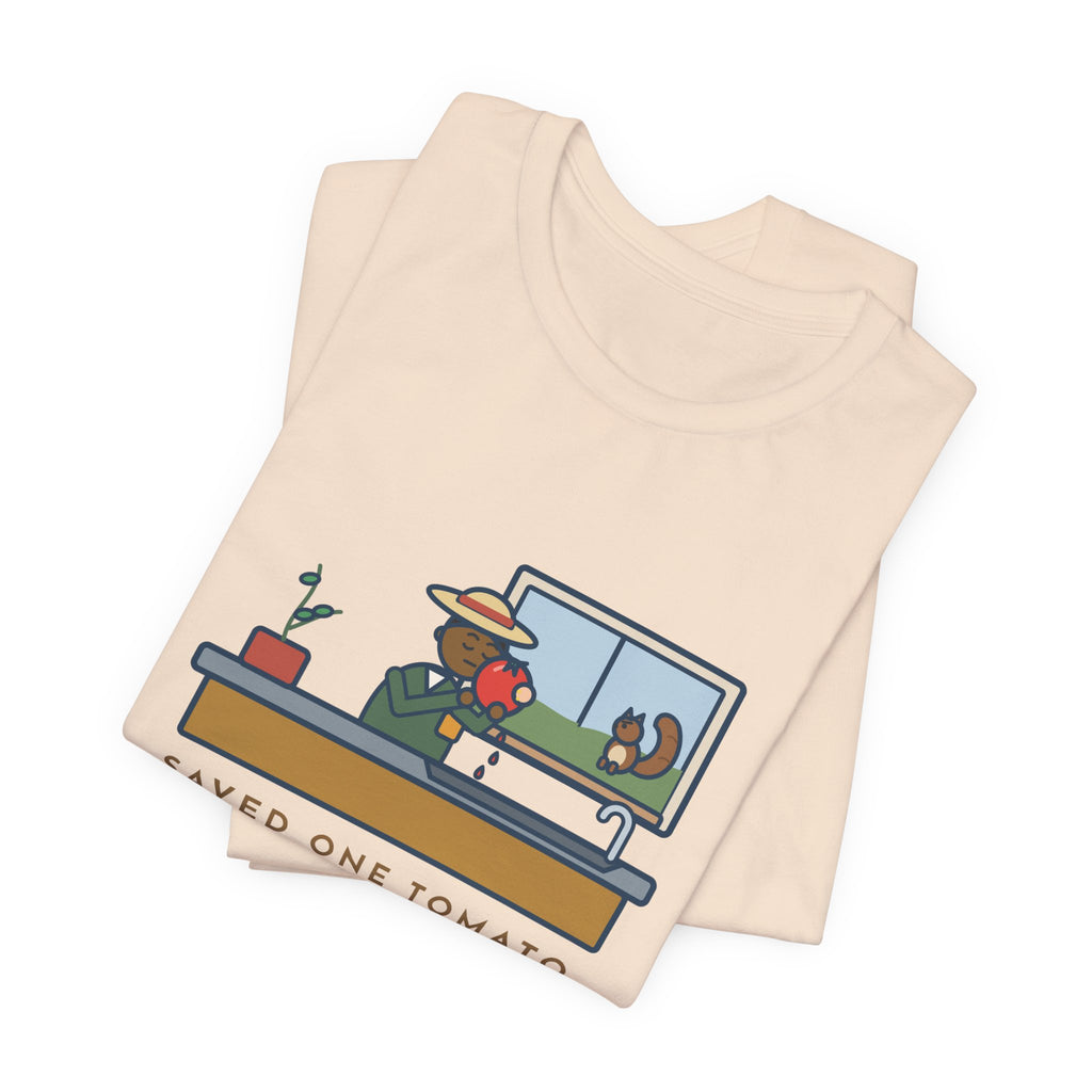 Funny Gardener T-Shirt, Saved One Tomato From the Squirrels, Sink Tomato Tee