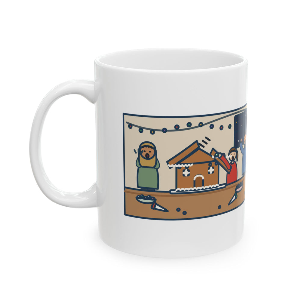 Gingerbread House Mug, The Roof Slid Off at the Second Gumdrop, Funny Coffee Mug 11oz