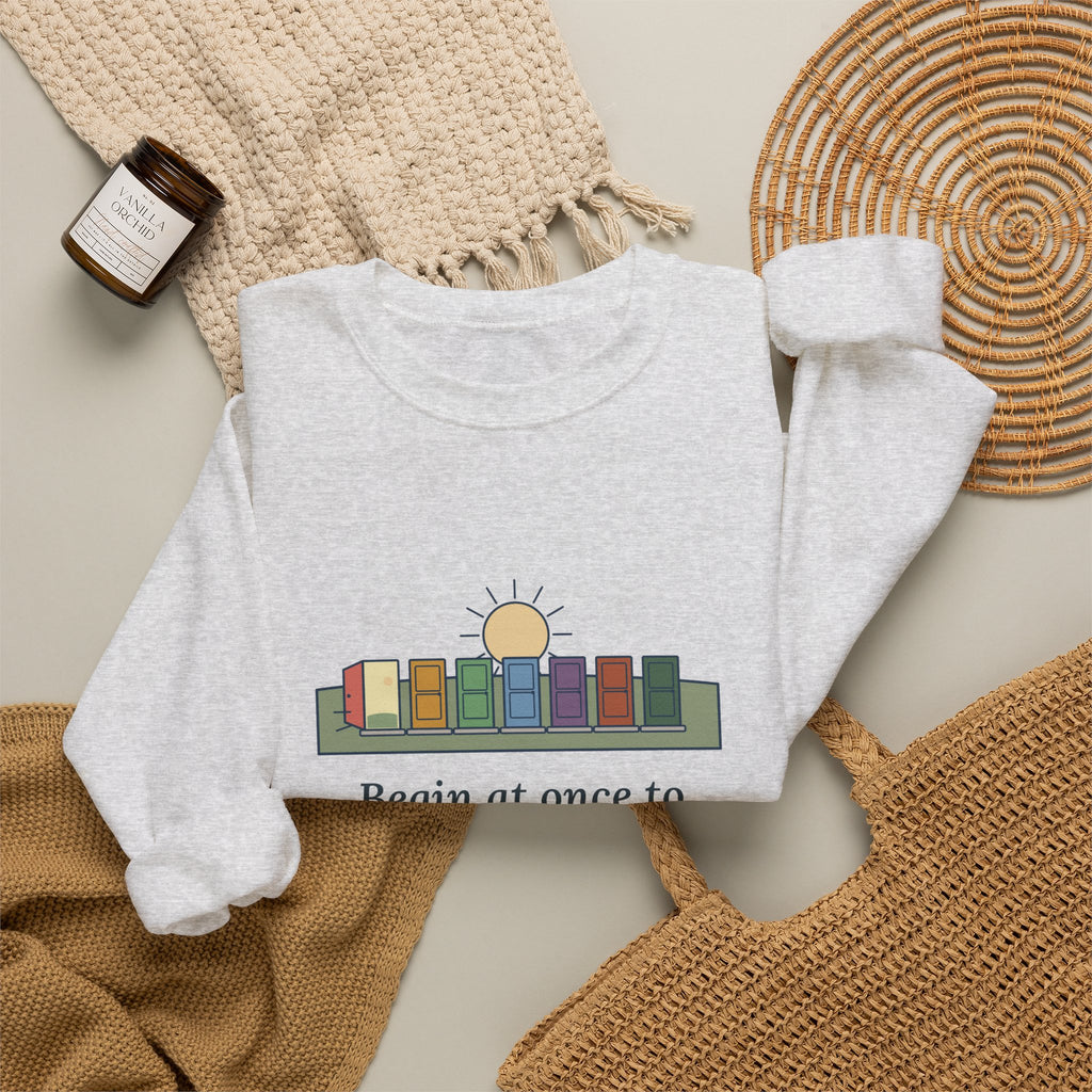 Count Each Separate Day as a Separate Life Sweatshirt, Stoic Seneca Quote Crewneck with Seven Doors
